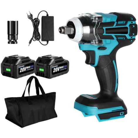 ONEVAN 18 V 1/2 Zoll Bürstenloser Elektrischer Schlagschrauber Mit 1 Stecker 2 Akku Handbohrmaschine Akkuschrauber Elektrowerkzeug Schraubendreher 3 ONEVAN 18 V 1/2 Zoll Bürstenloser Elektrischer Schlagschrauber Mit 1 Stecker 2 Akku Handbohrmaschine Akkuschrauber Elektrowerkzeug Schraubendreher