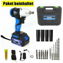 DAY PLUS Dayplus 3 In 1 Akku Schlagschrauber 1/2 Zoll & 420Nm Drehmoment Akku Bohrschrauber & Akkuschrauber Mit 6.0 Ah Akku, LED-Arbeitslicht, 18V Akku Drehschlagschrauber Mit Koffer Und 16pcs Zubehör