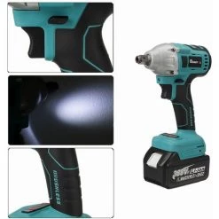 MUSTOOL Akku-Schlagschrauber Ratschen Schrauber Akku & Stecknüsse 2 Akkus -Drehschlagschrauber Soldes 63729826 3