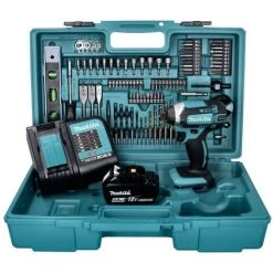 Makita DTD 152 SGX5 Akku Schlagschrauber 18 V 165 Nm + 1x Akku 6,0 Ah + Ladegerät + 101 Tlg. Zubehör Set + Koffer -Drehschlagschrauber Soldes 63842230 5