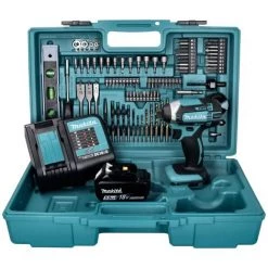 Makita DTD 152 STX5 Akku Schlagschrauber 18 V 165 Nm + 1x Akku 5,0 Ah + Ladegerät + 101 Tlg. Zubehör Set + Koffer