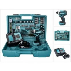 Makita DTD 152 STX5 Akku Schlagschrauber 18 V 165 Nm + 1x Akku 5,0 Ah + Ladegerät + 101 Tlg. Zubehör Set + Koffer -Drehschlagschrauber Soldes 63842267 4