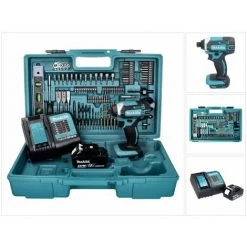 Makita DTD 152 SFX5 Akku Schlagschrauber 18 V 165 Nm + 1x Akku 3,0 Ah + Ladegerät + 101 Tlg. Zubehör Set + Koffer -Drehschlagschrauber Soldes 64085064 4