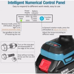 DRILLPRO Akku-Schlagschrauber Ratschen Schrauber Mit 2 Batterien -Drehschlagschrauber Soldes 65849848 4