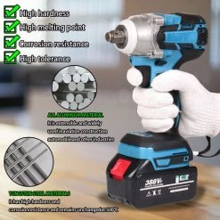 DRILLPRO Akku-Schlagschrauber Ratschen Schrauber Mit 2 Batterien -Drehschlagschrauber Soldes 65849848 5