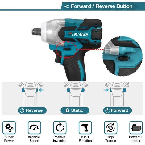 FASGET Elektrischer Kabelloser Bürstenloser Schlagschrauber Bohrereinsatz 1 Akku 6 FASGET Elektrischer Kabelloser Bürstenloser Schlagschrauber Bohrereinsatz 1 Akku – Bild 4