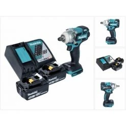 Makita DTW 285 RT Akku Schlagschrauber 18 V 280 Nm 1/2" Brushless + 2x Akku 5,0 Ah + Ladegerät