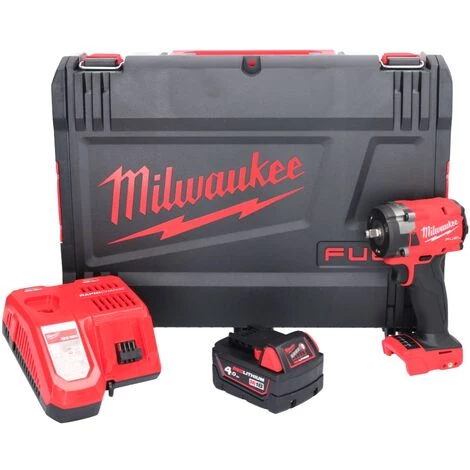 Milwaukee M18 FIW2F38-401X Akku Schlagschrauber 18 V 339 Nm 3/8 " Brushless + 1x Akku 4,0 Ah + Ladegerät + HD Box 4 Milwaukee M18 FIW2F38-401X Akku Schlagschrauber 18 V 339 Nm 3/8 " Brushless + 1x Akku 4,0 Ah + Ladegerät + HD Box – Bild 2