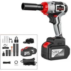 FREOSEN Pro Max Brushless Akku-Schlagschrauber Im Karton + 2 Akkus 30000mAh 6.0Ah + 380Nm + 16 Zubehör -Drehschlagschrauber Soldes 66797151 2