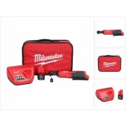 SONSTIGE Milwaukee M12 IR-201B Akku Ratsche 12 V 47 Nm 3/8" + 1x Akku 2,0 Ah + Ladegerät + Tasche ( 4933448110 )