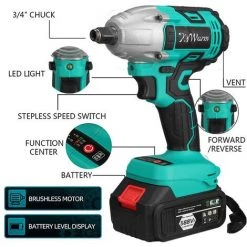 KIWARM Akku Schlagschrauber Ratschen Akkuschrauber Bürstenloser Mit 2 Akku 11 KIWARM Akku Schlagschrauber Ratschen Akkuschrauber Bürstenloser Mit 2 Akku -Drehschlagschrauber Soldes 67478032 5