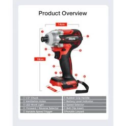 MENSELA Drehmoment Elektrisch Bürstenlos Schlagschrauber Kabellos (Ohne Akku) -Drehschlagschrauber Soldes 68418509 2