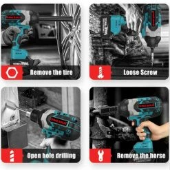 ONEVAN Hohe Drehmoment Bürstenlosen Elektrische 2500W 2200N.M Schlagschrauber Cordless Schlüssel Power Tools Für Makita 18V Batterie 10 ONEVAN Hohe Drehmoment Bürstenlosen Elektrische 2500W 2200N.M Schlagschrauber Cordless Schlüssel Power Tools Für Makita 18V Batterie -Drehschlagschrauber Soldes 68674464 4