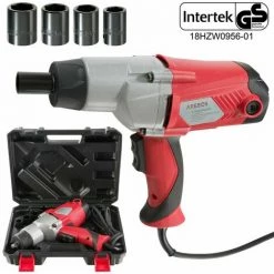 AREBOS Elektro Schlagschrauber Schrauber Mit Koffer 1010 W Netzbetrieb 450 Nm - Rot