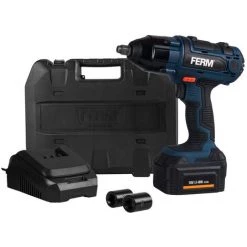 FERM Akku-Schlagschrauber 18V - 380Nm, Inkl. 4,0Ah Li-Ion Akku, Ladegerät Und 2-teiligem Steckschlüsselsatz. 9 FERM Akku-Schlagschrauber 18V - 380Nm, Inkl. 4,0Ah Li-Ion Akku, Ladegerät Und 2-teiligem Steckschlüsselsatz. -Drehschlagschrauber Soldes 8724074 3